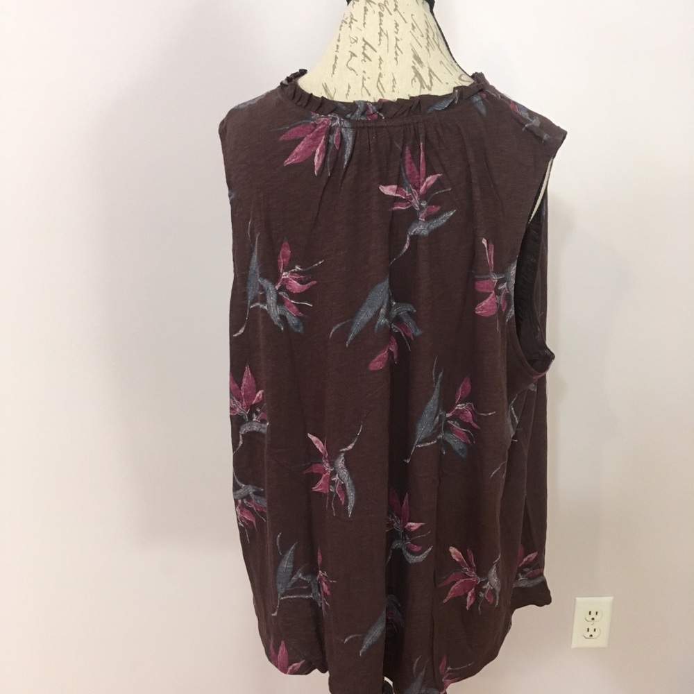 NWT Lucky Brand Floral (Plus Size) Blouse - Picture 2 of 7